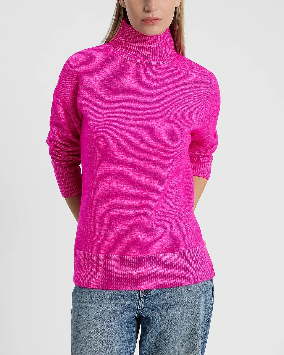 Mock Neck Tunic Sweater