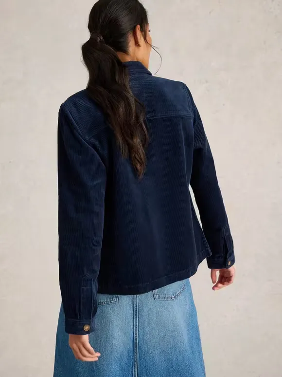 Carrie Corduroy Jacket In Dark Navy