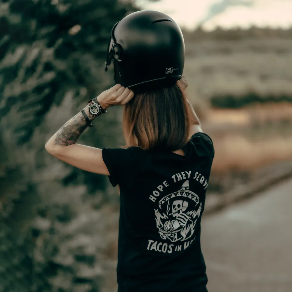 Hope They Serve Skull Graphic Women T-Shirt