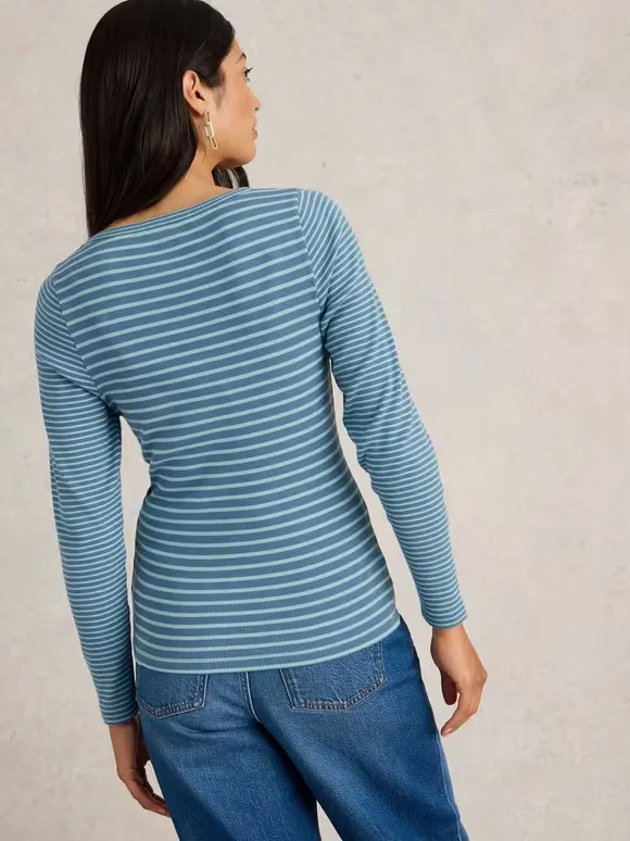 HALLEY RIB STRIPE HENLEY