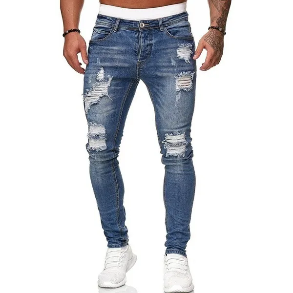 Men's Stylish Sporty Casual Sporty Streetwear Comfort Jeans Trousers Denim Daily Sports Pants