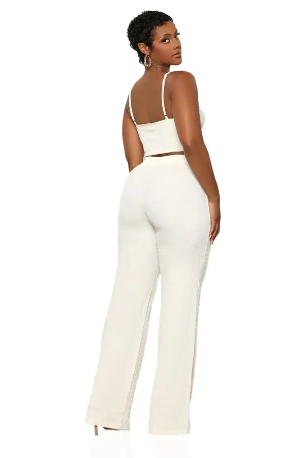 Elevated Lounge Pants Set (Cream)-FINAL SALE