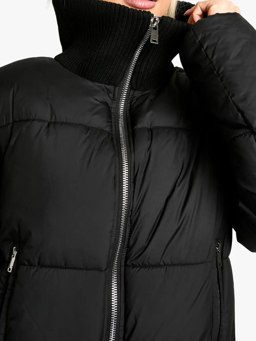 RIB DETAIL PUFFER JACKET