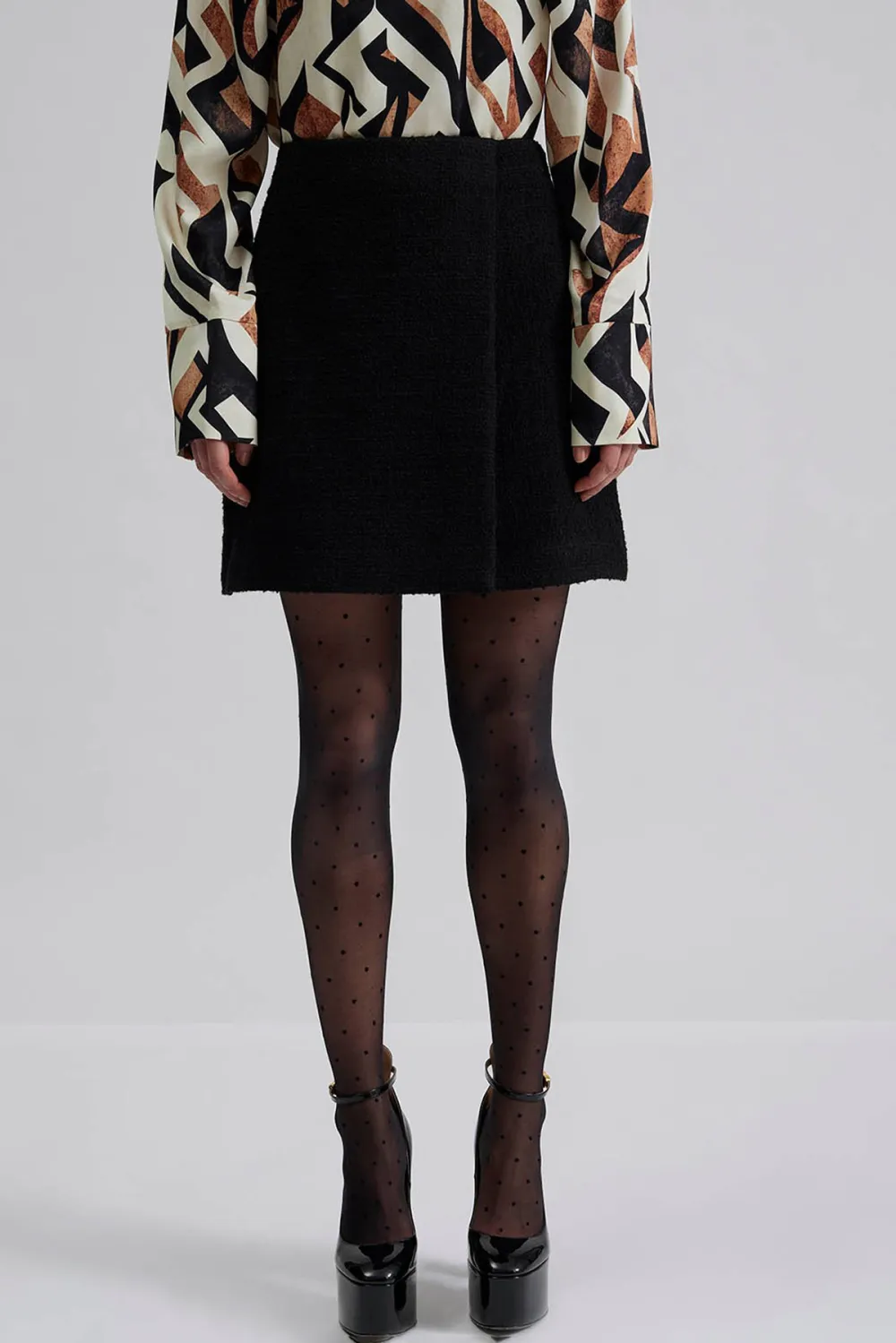 Geometric Print A Line Mini Skirt