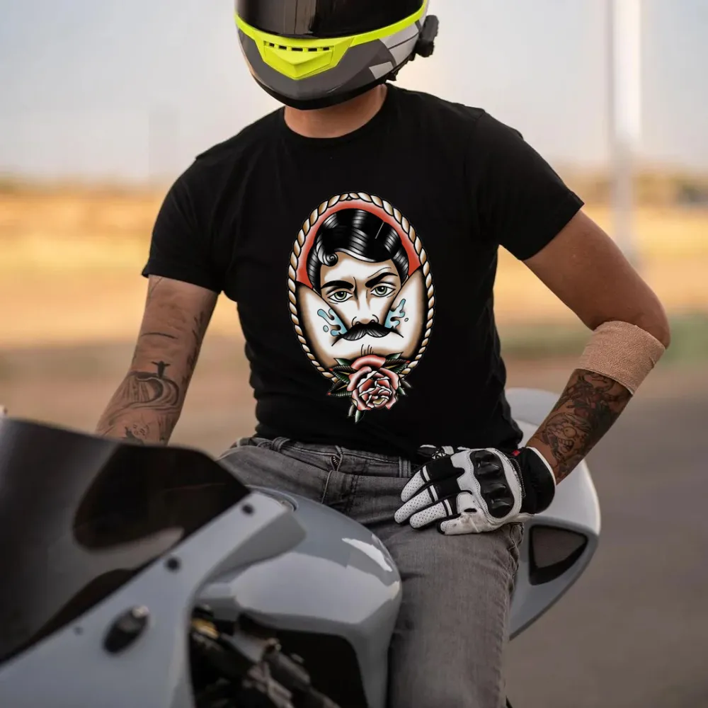 Vintage Rose Printed Men's T-shirt