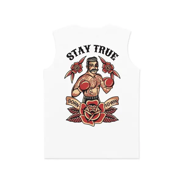 Stay True Boxer Print Men's Vest