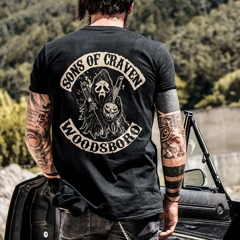 Sons Of Craven Woodsboro Printed Men's T-shirt