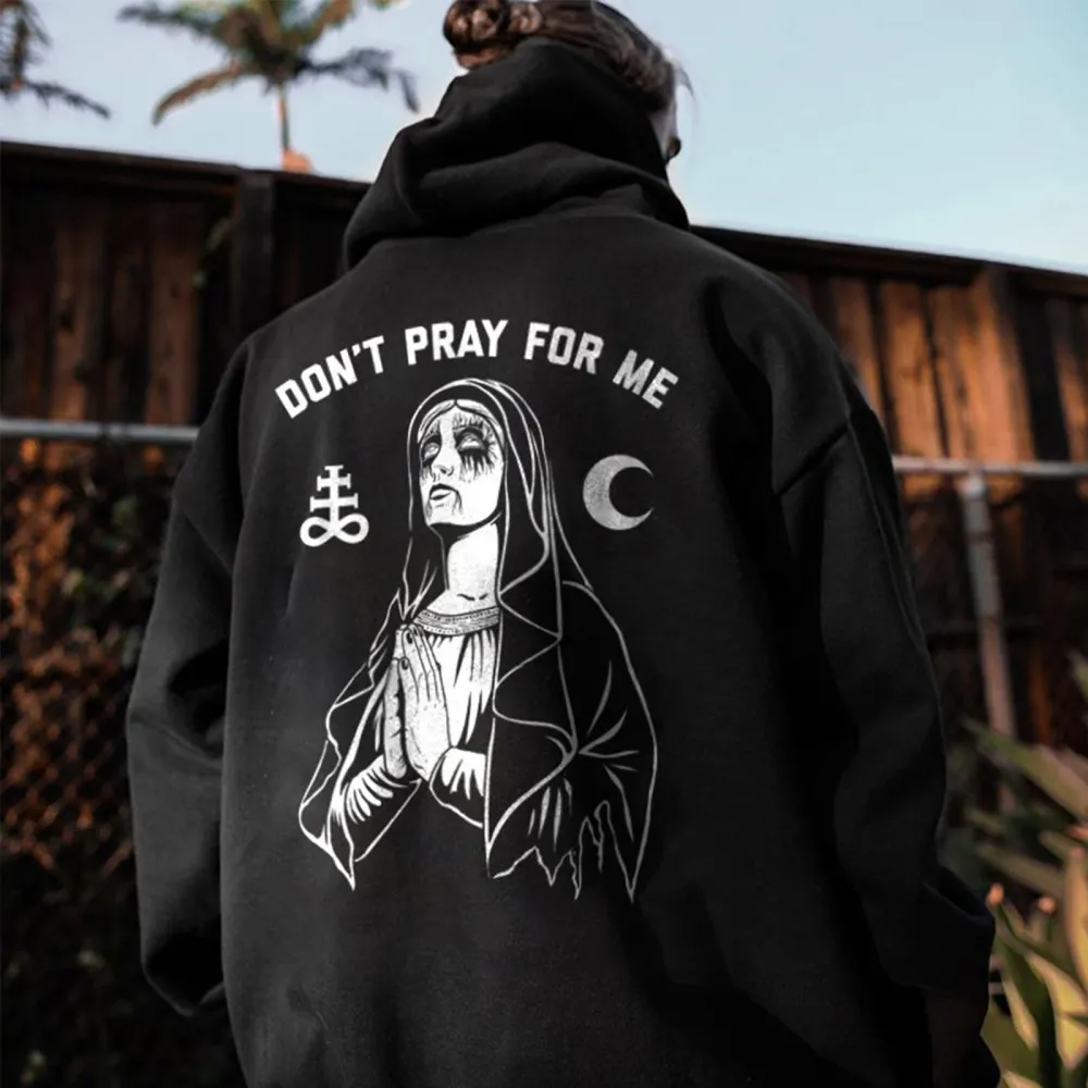 Don't pray for me nun Printed Men's Fashion Hoodies
