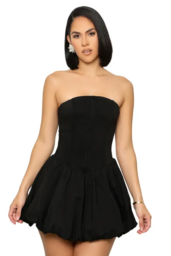 Tube Bubble Dress (Black)