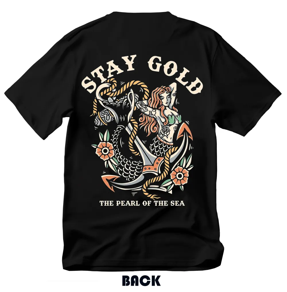 Stay Gold The Pearl Of The Sea Printed Men's T-shirt