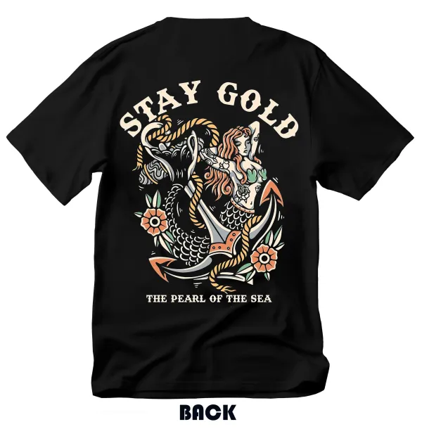 Stay Gold The Pearl Of The Sea Printed Men's T-shirt