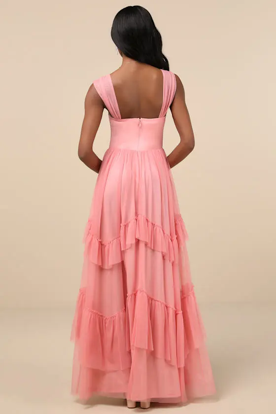 Stunning Personality Sage Green Mesh Off-the-Shoulder Maxi Dress