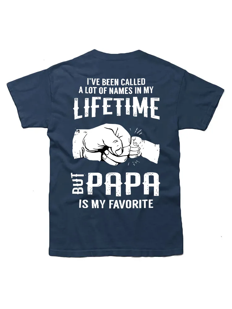 Men'S Graphic T-Shirt Papa Is My Favorite Name - Family Love Eco-Friendly Limited Edition Short Sleeve Tee-Shirt
