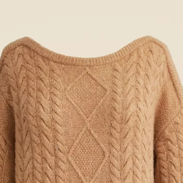 Relaxed Cable-Knit Sweater Dresses