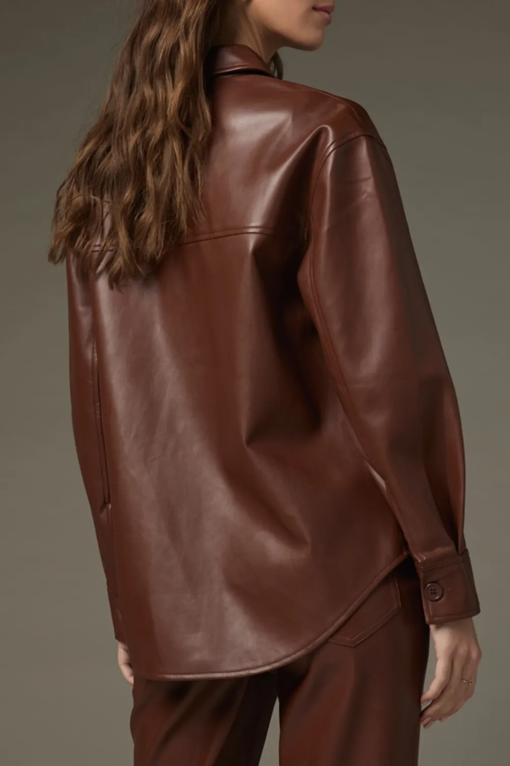 Karla Vegan Leather Shacket