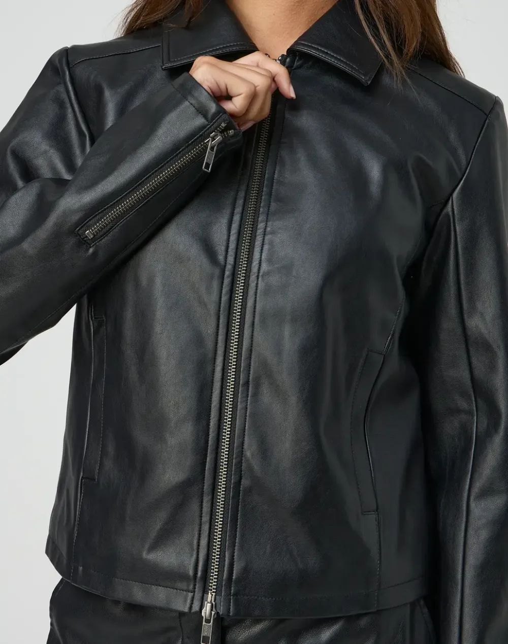 Faux Leather Jacket