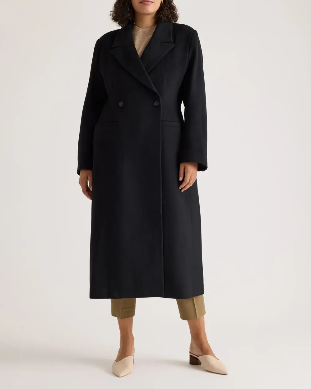 Slight Stretch Italian Wool Tailored Coat