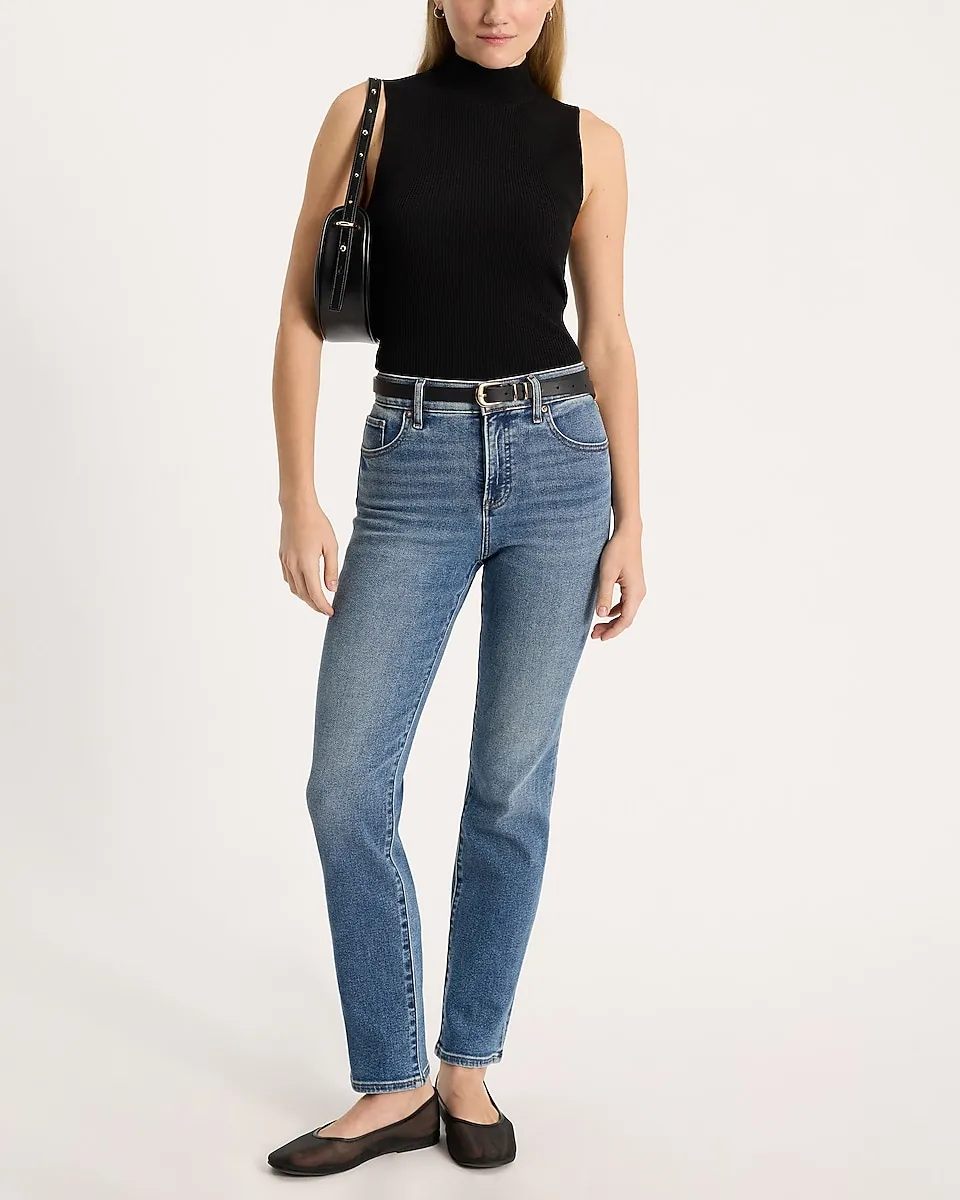 High Waisted Medium Wash Hyper Sculpt '90s Slim Jeans