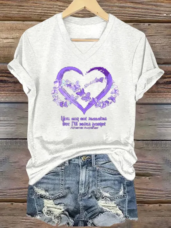 Women'S You May Not Remember But I Will Never Forget V-Neck T-Shirt