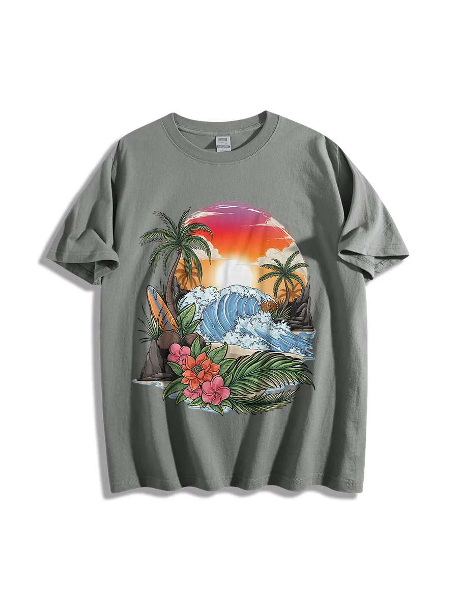 Hawaii Beach Pattern T-Shirt