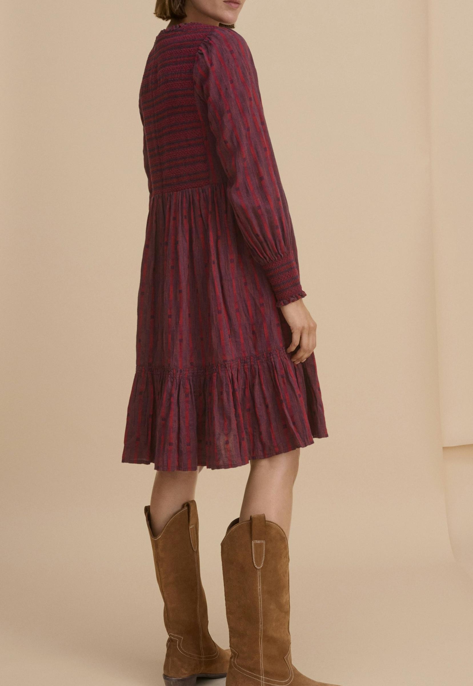 Shirring dress
Lyocell, cotton & wool