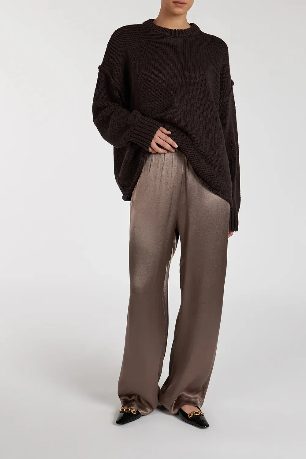 EVE LATTE SATIN PANT