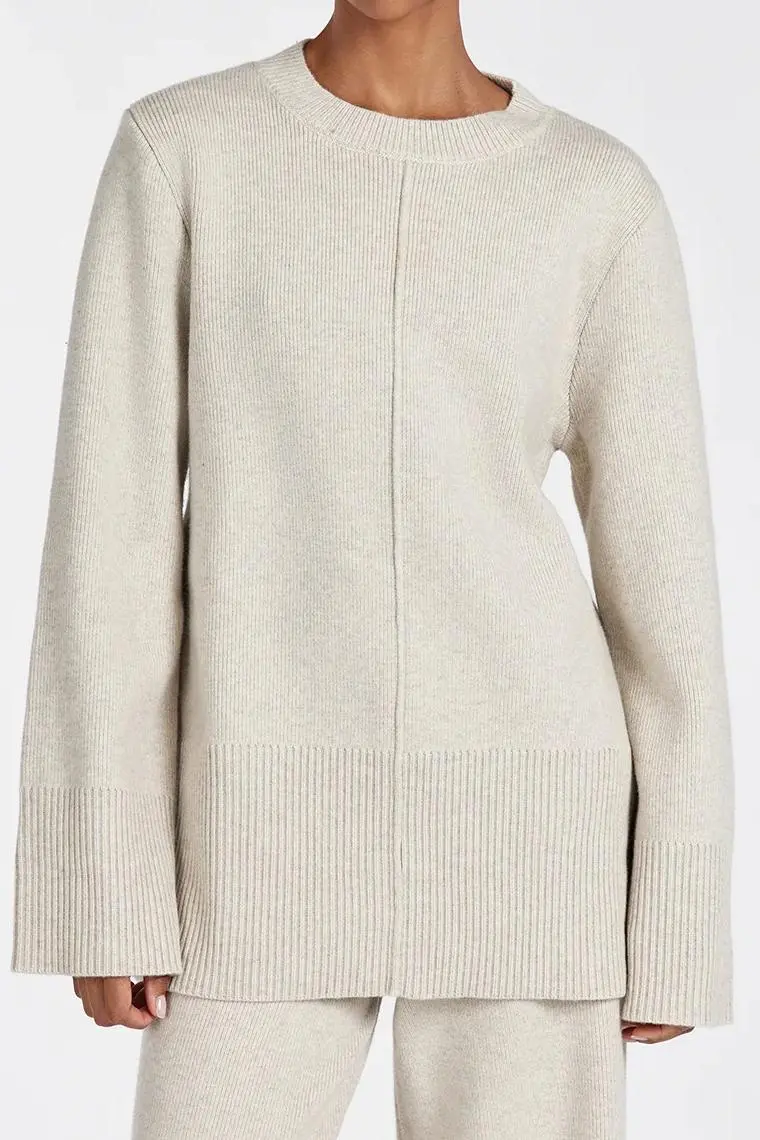 CLEMENCE OAT MARLE KNIT JUMPER