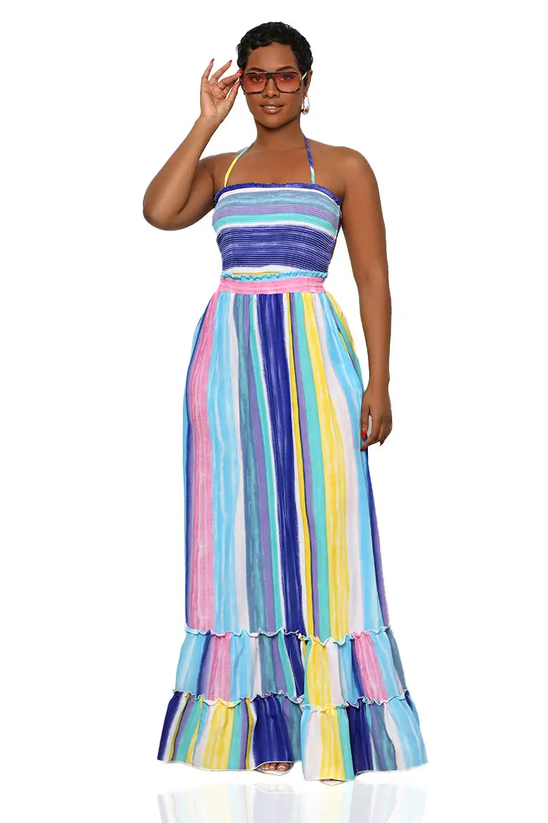 Sunny Days Maxi Dress (Blue)- FINAL SALE