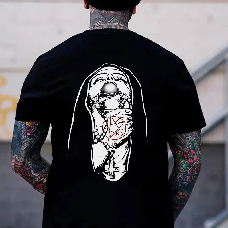 Choked Up Nun Printed Men's T-shirt