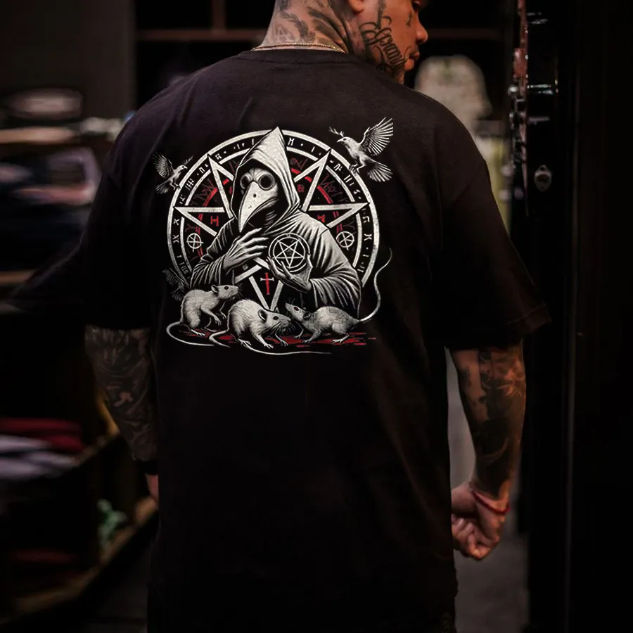 Plague Doctor Printed Men's T-shirt