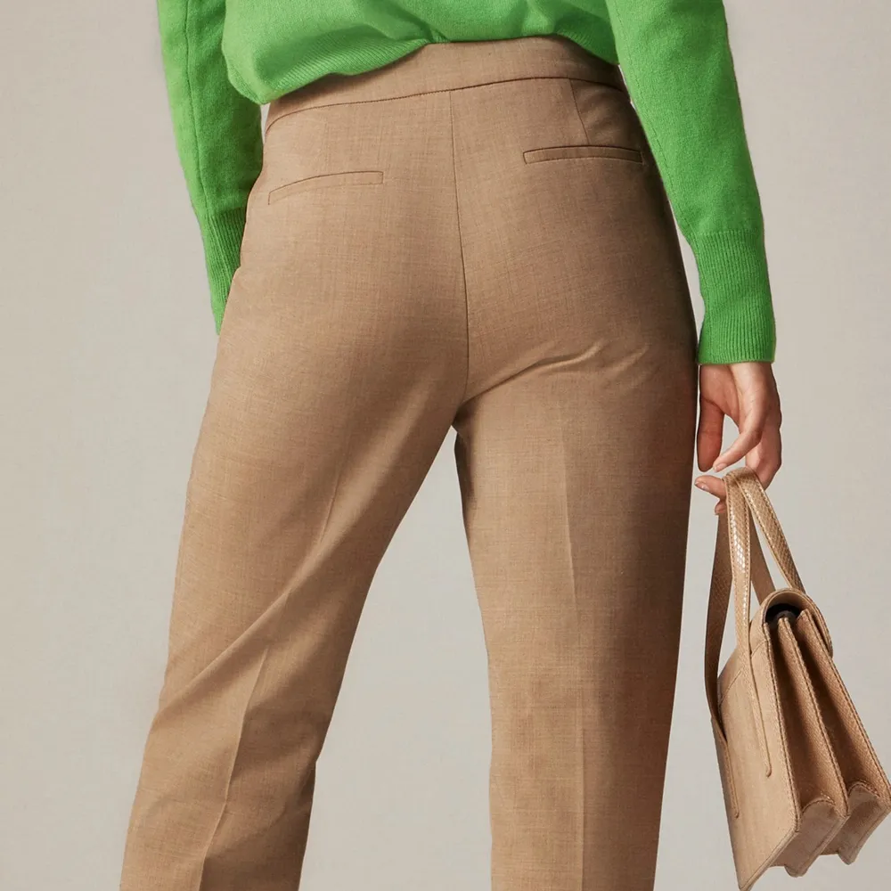 Full-length Kate pant in Italian bi-stretch wool blend