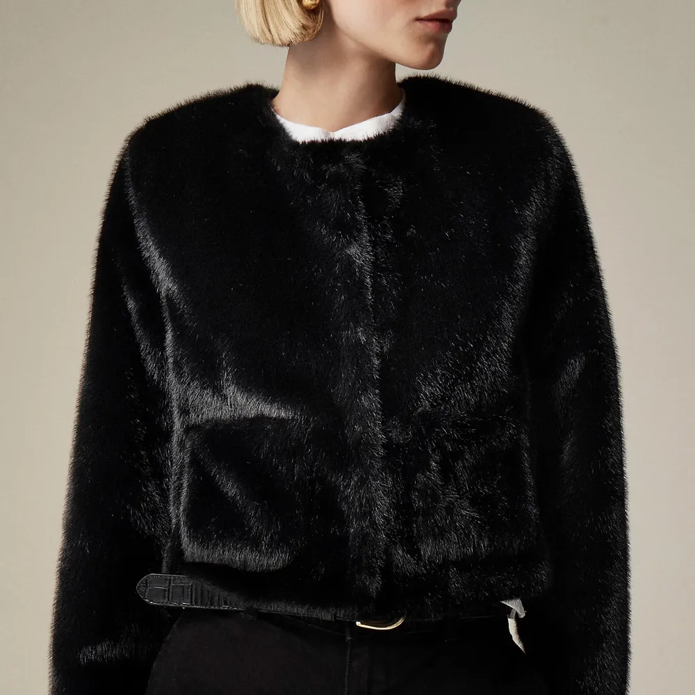 Faux-fur lady jacket