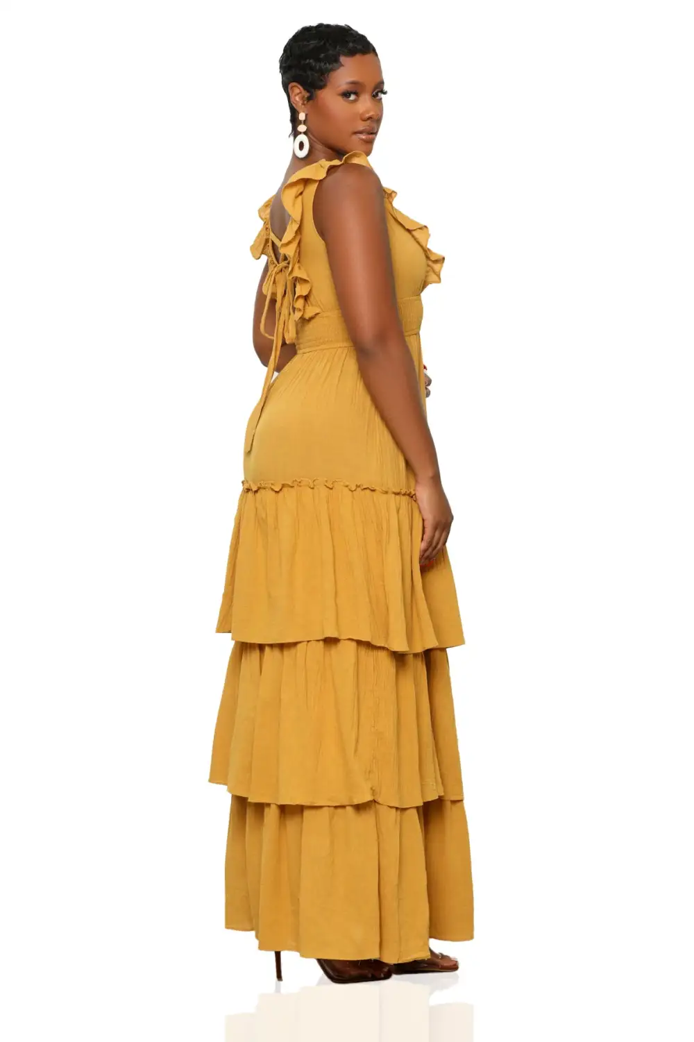 Golden Allure Maxi Dress