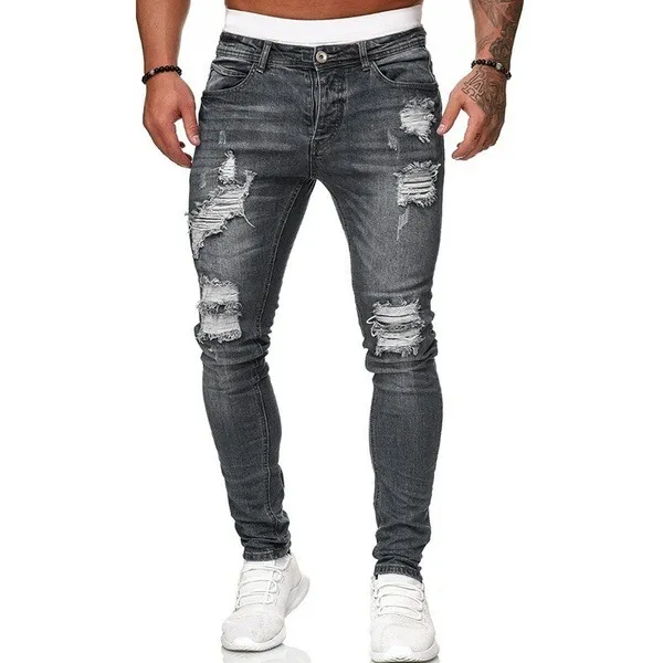 Men's Stylish Sporty Casual Sporty Streetwear Comfort Jeans Trousers Denim Daily Sports Pants