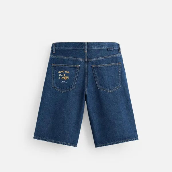 Good Time Weekend Salty Vibes Goods Printed Denim Shorts
