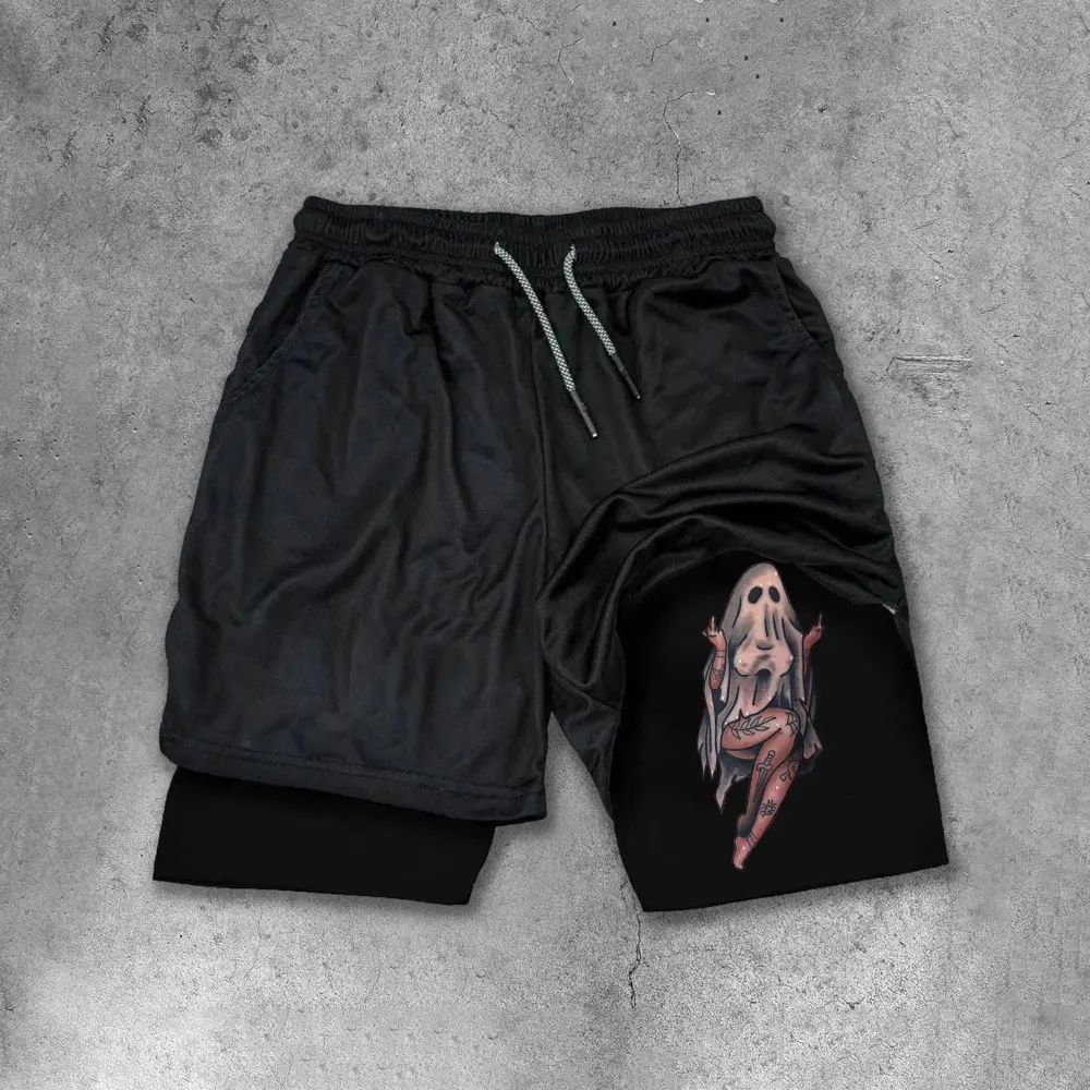 Sexy Naughty Ghost Printed Men's Shorts
