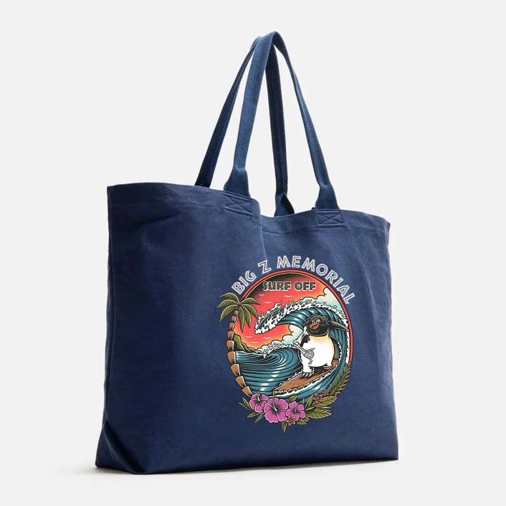 Beach Surfing Printed Canvas Bag