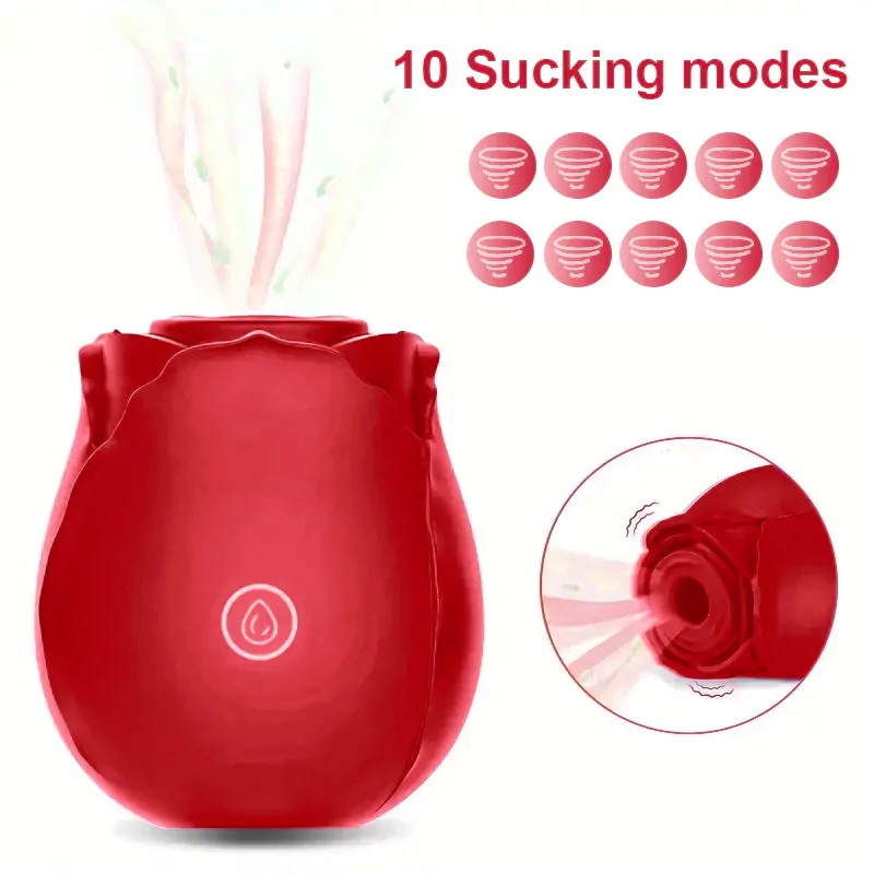 Red Rose Toy Vibrator Classic Sucking Vibrator 10 Frequency