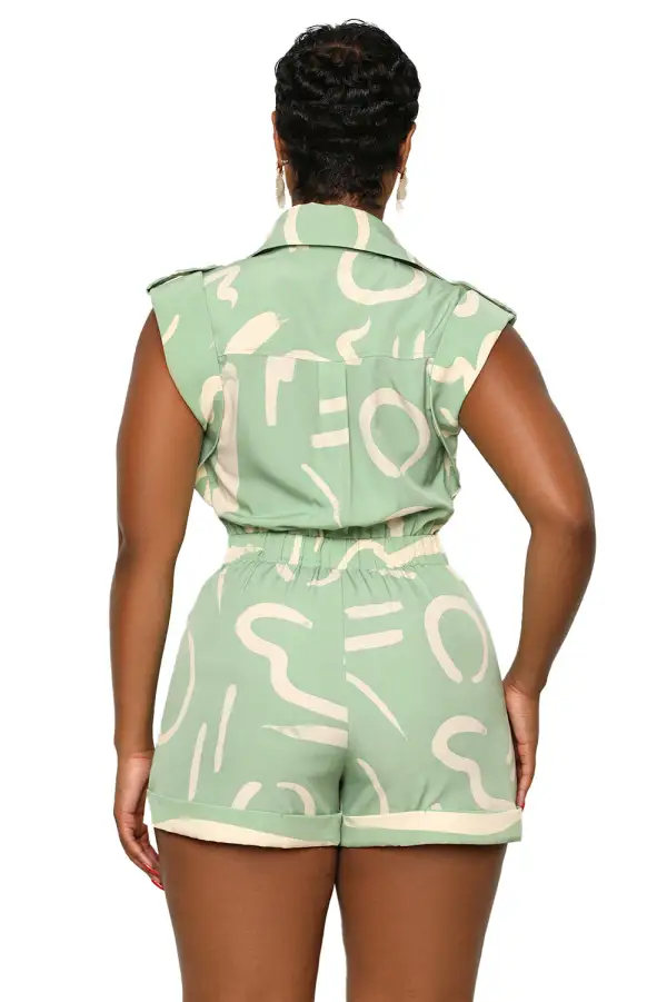 Basic Art Romper (Sage)