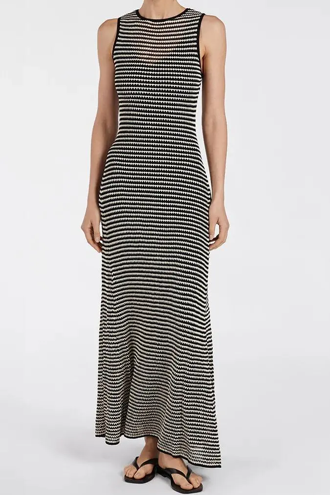 NATE BLACK SLEEVELESS MAXI DRESS