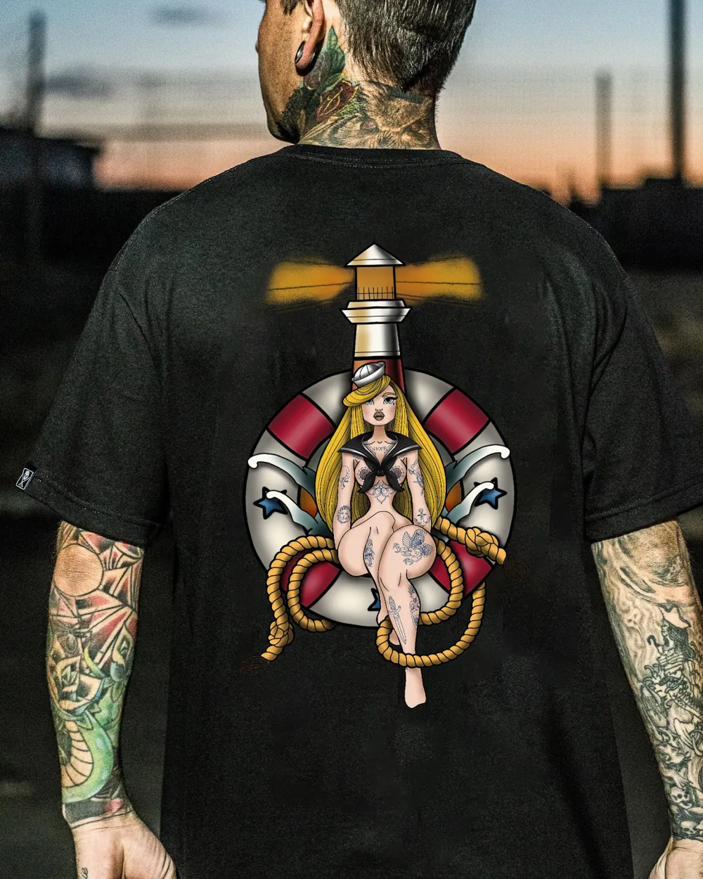 Lighthouse Sailor Printed Men's T-shirt