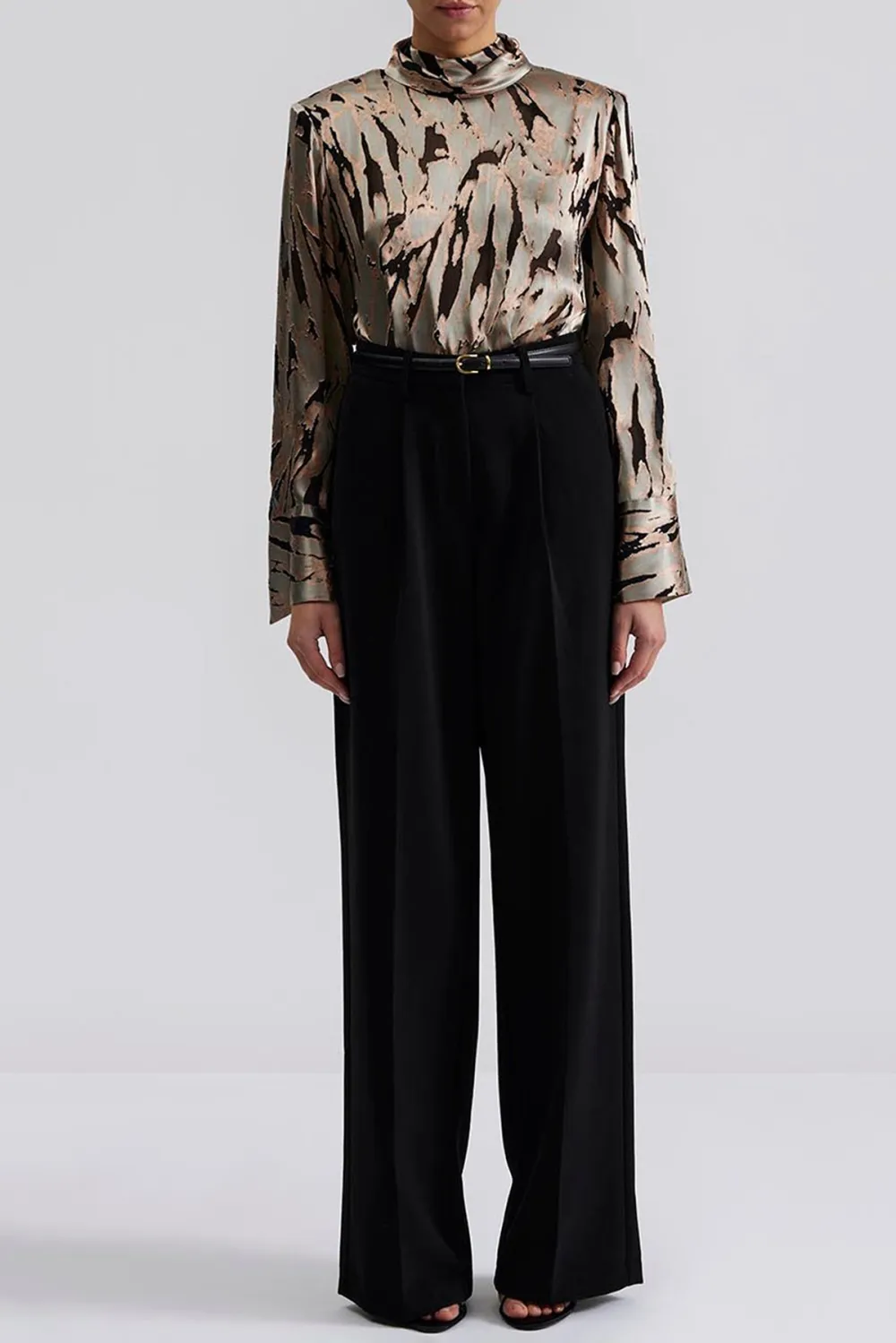 Silk Blend Button Back Blouse