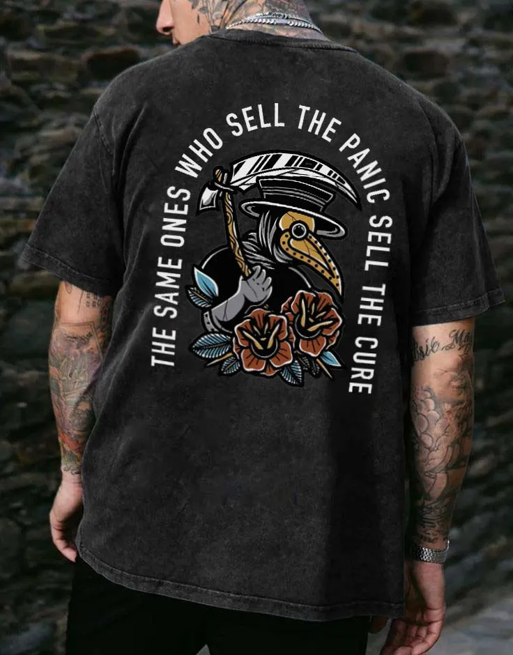 The Same Ones Who Sell The Panic Sell The Cure Printed Oversize Washed T-Shirt