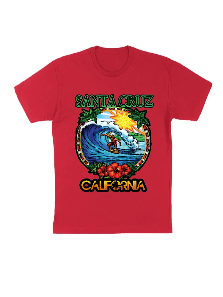 Retro Santa Cruz California Surfing Graphic Santa Cruz T-Shirt