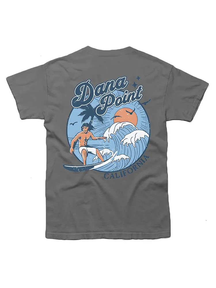 1970S Vintage Surfing Dana Point, California Retro Sunset // Old School Surfer // Surf California T-Shirt