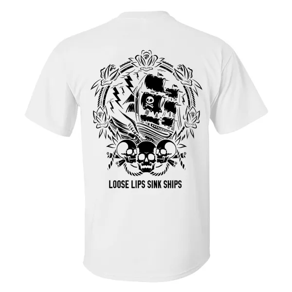 Loose lips link ships Printed Men's T-shirt