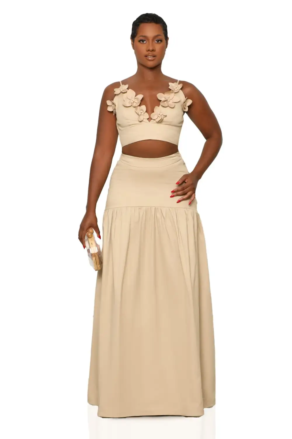 Flower Child Skirt Set (Tan)