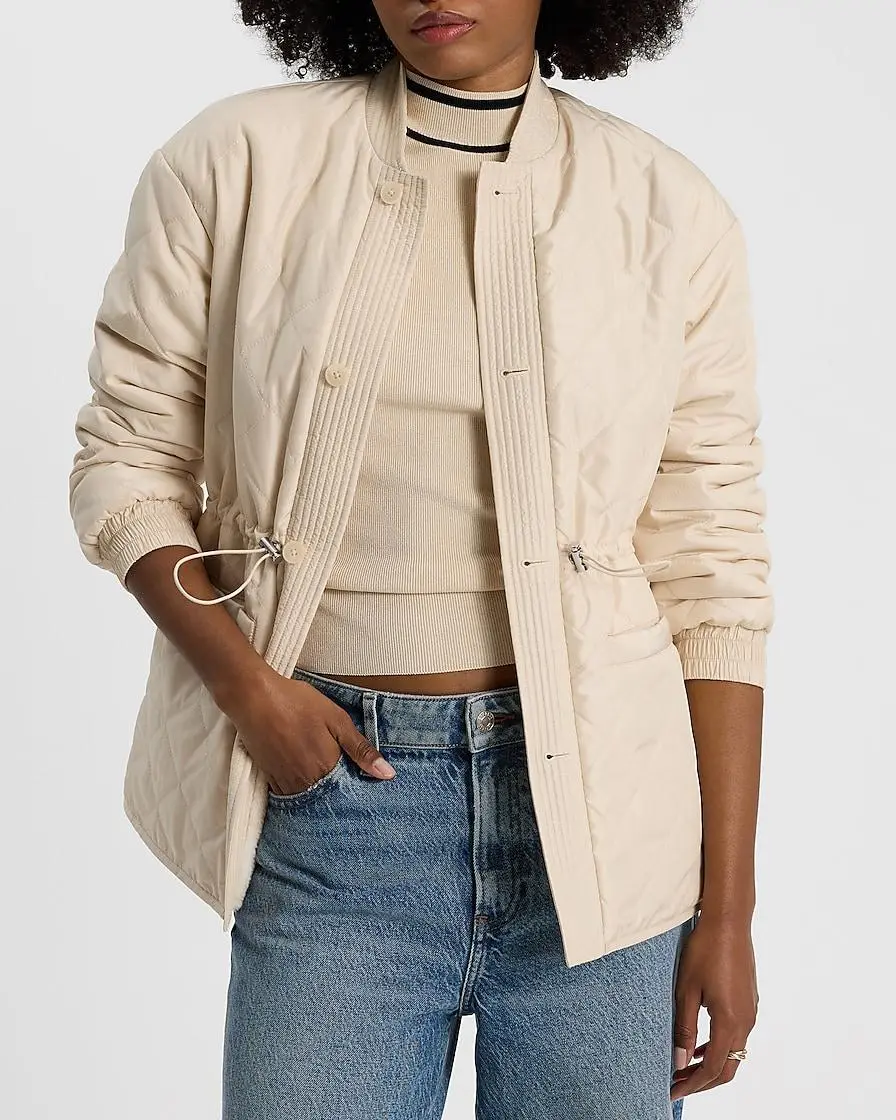 Reversible Quilted Faux Fur Bomber Jacket