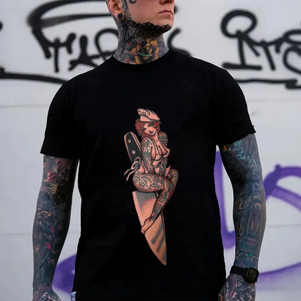 Sitting On The Hilt Printed Men's T-shirt
