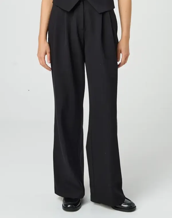 High Rise Wide Leg Tailored Pant